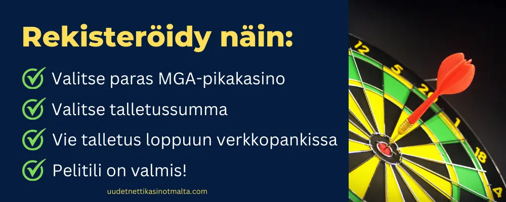 Rekisteröidy MGA-kasinolle näin